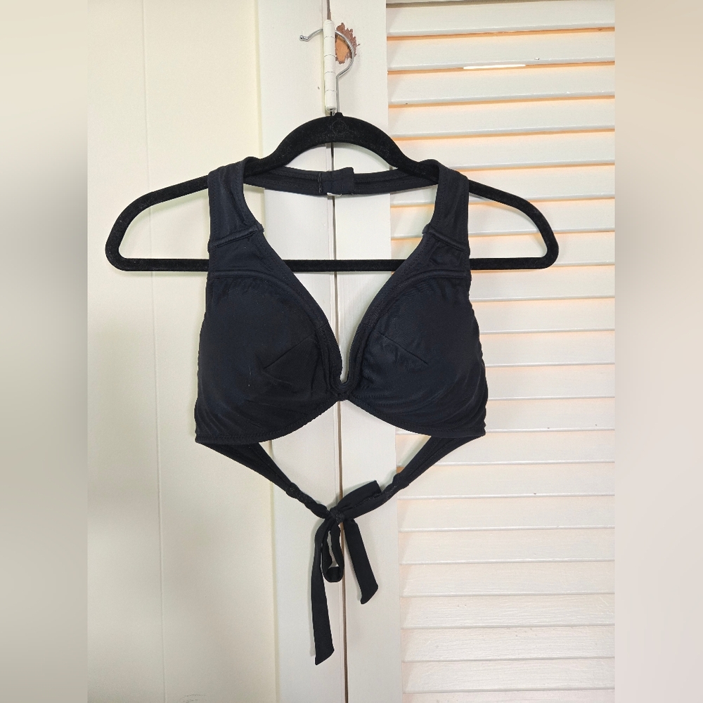 M Old Navy Black Tie-Back Bikini Top